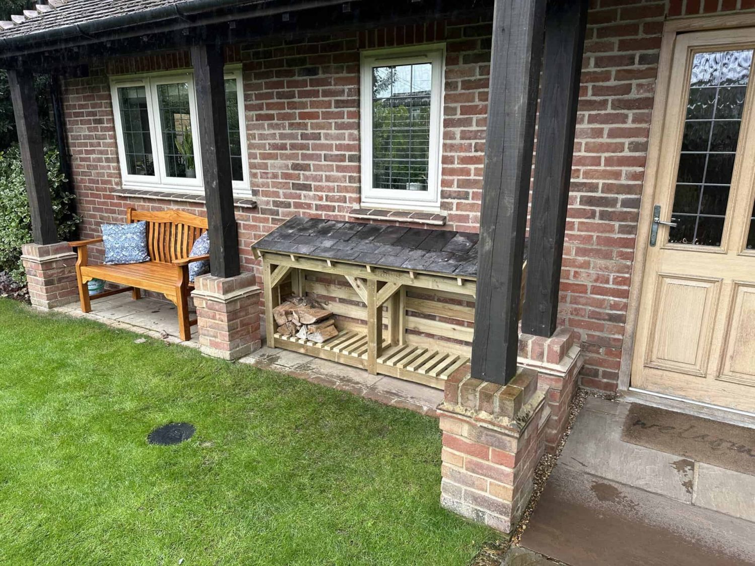 Charlie - Small, Slate Roof Log Store - Image 2