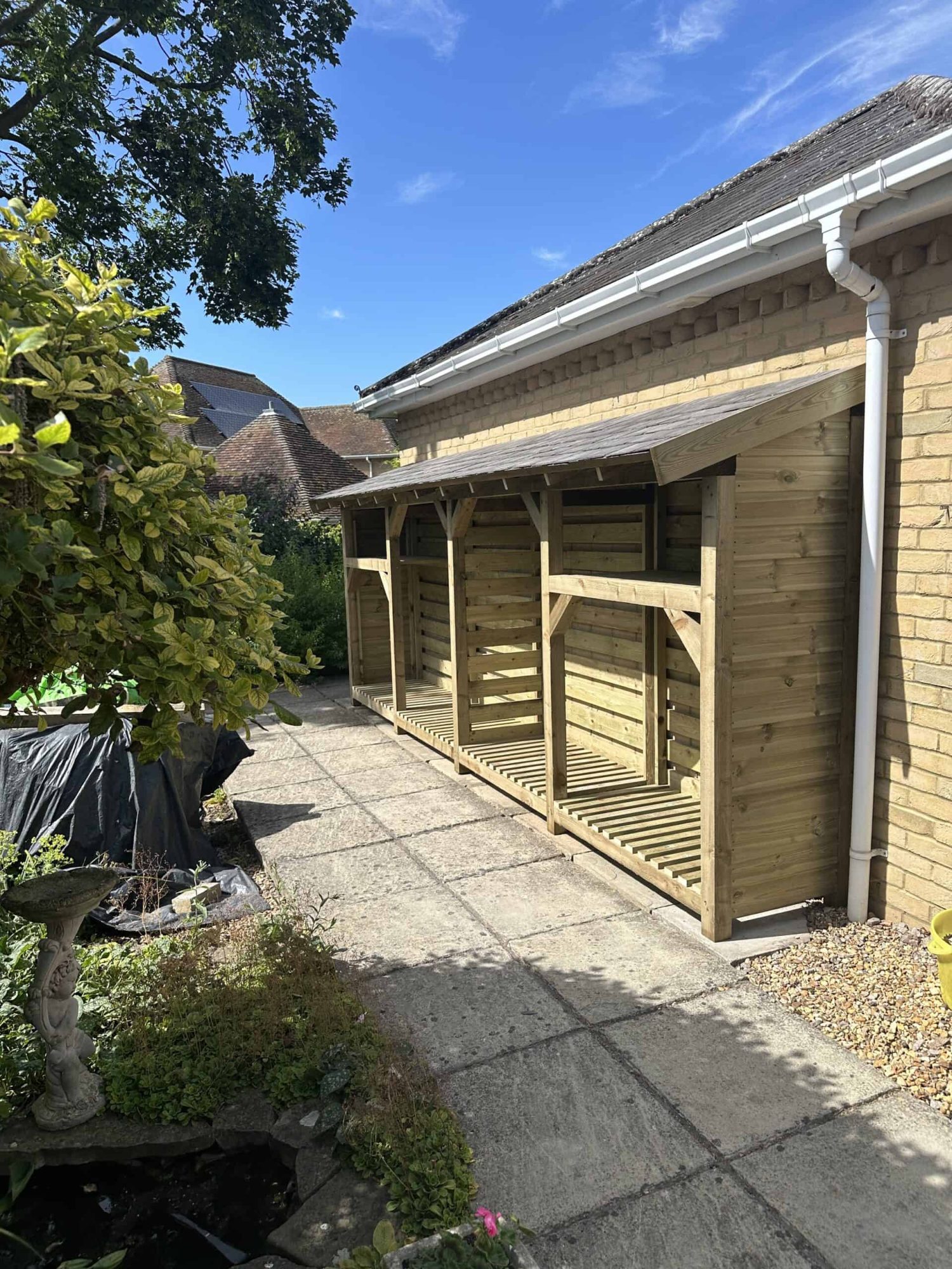 Brian - 4 Bay Log Store with Kindling Shelf - Image 10