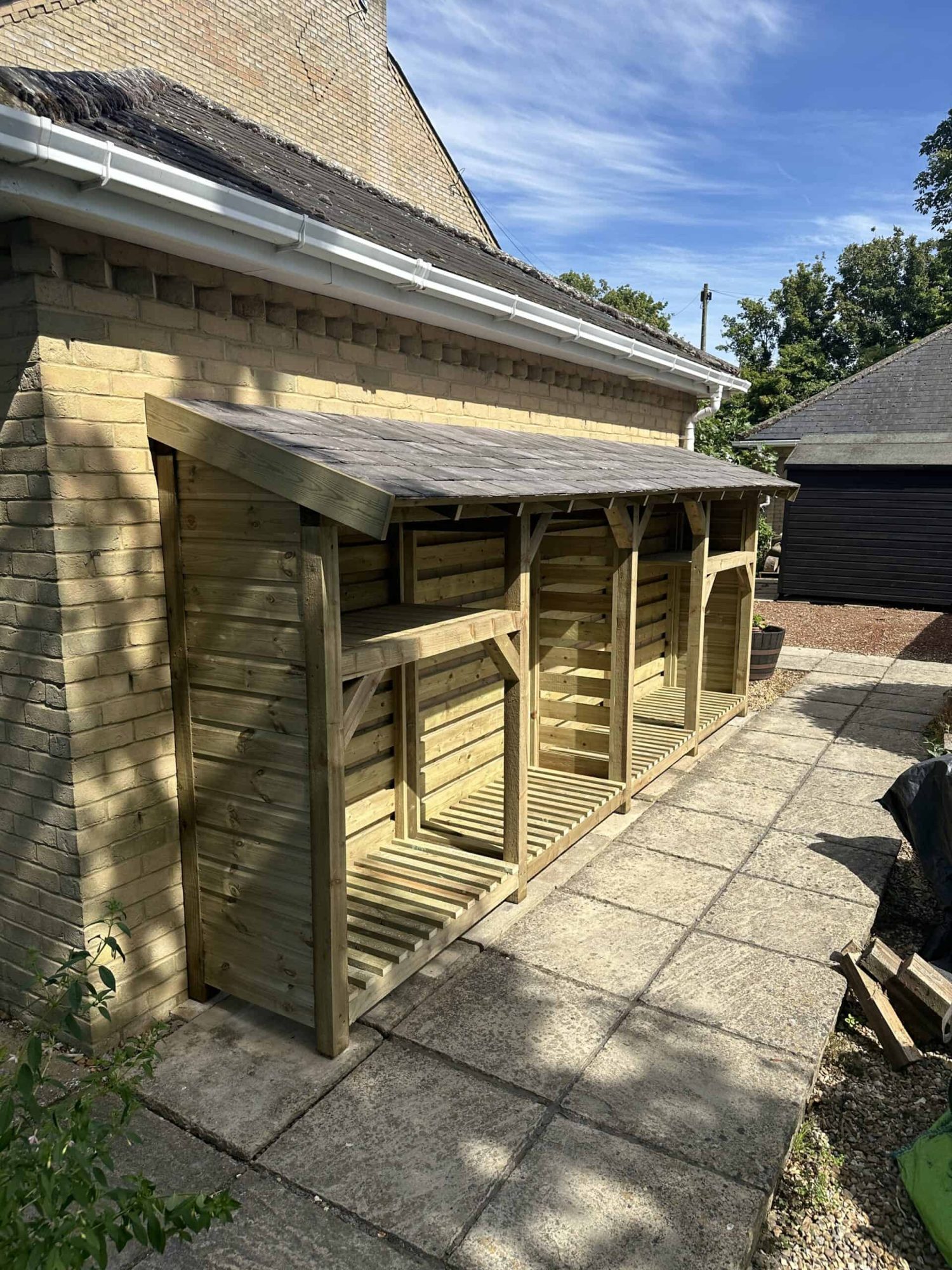 Brian - 4 Bay Log Store with Kindling Shelf - Image 9