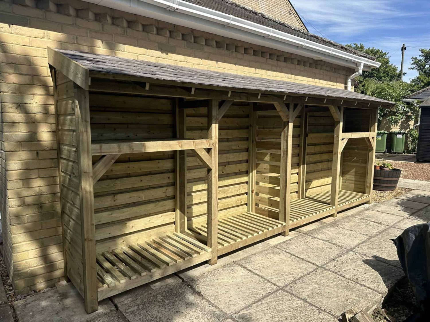 Brian - 4 Bay Log Store with Kindling Shelf - Image 8